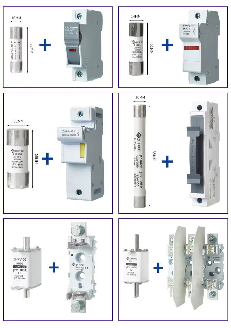 14X51 1000V 63A DC Fuse holder