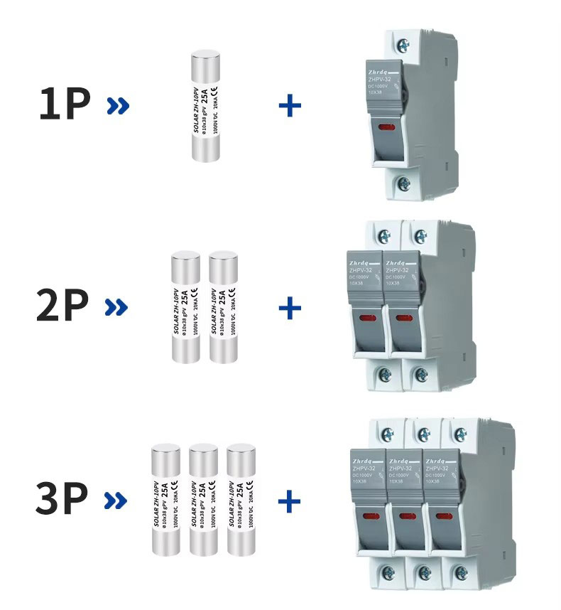 14X51 1000V 63A DC Fuse holder